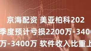 京海配资 美亚柏科2021年第一季度预计亏损2200万-3400万 软件收入比重上升